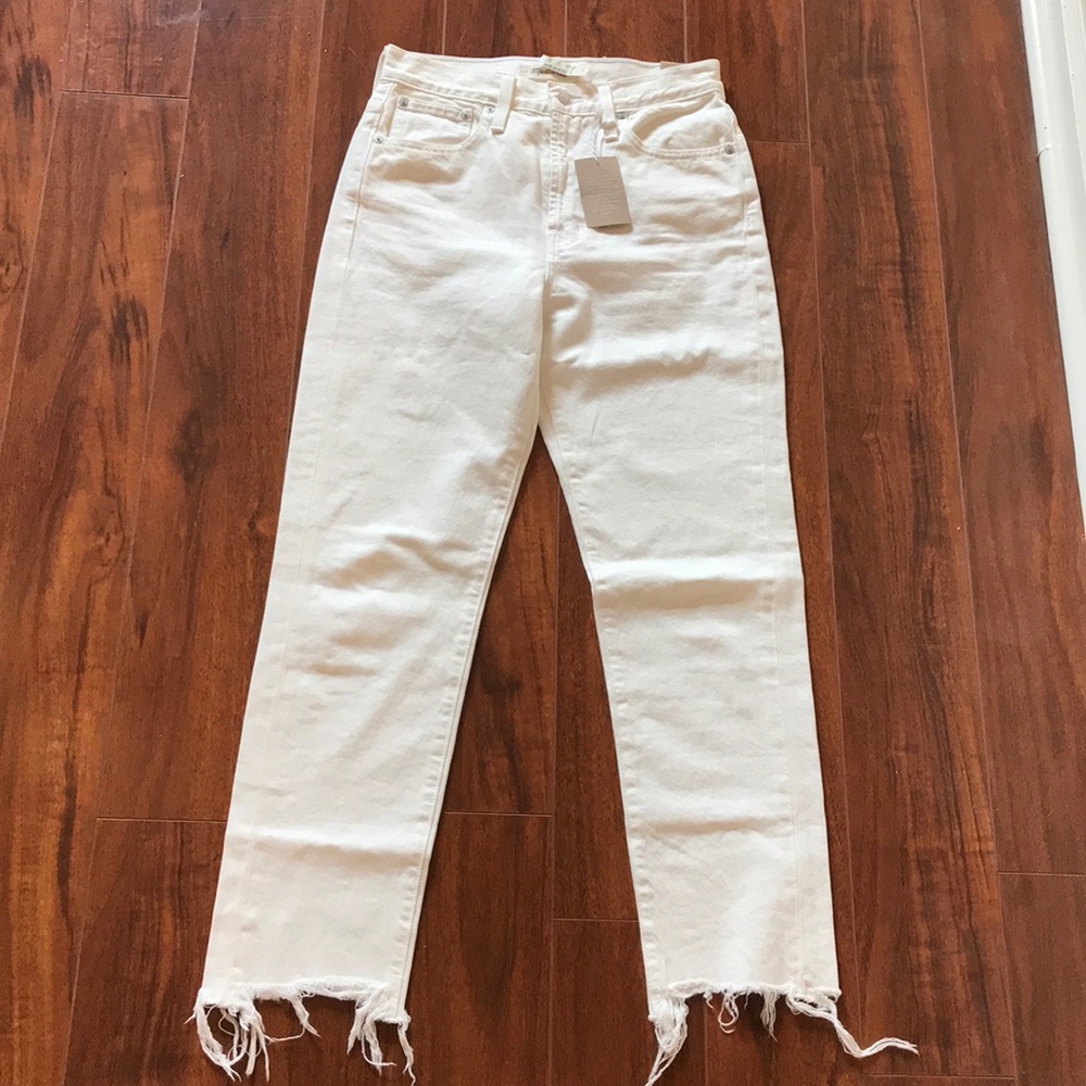 NWT white denim Madewell jeans.